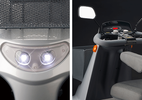 LEDヘッドランプと高位置ウィンカー